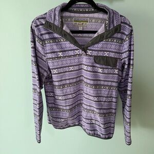 Jacks Purple Patterned Long Sleeve Shirt Size Small